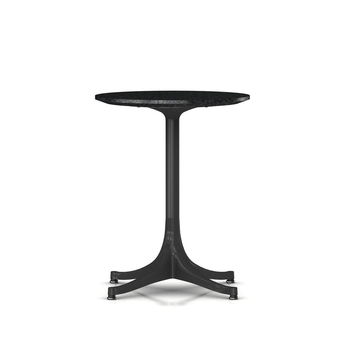 Nelson Pedestal Table Outdoor Outdoors herman miller 21 1/2" high x 17" diameter Graphite Satin Base Quebec Graphite Granite Top - Add $450.00