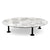 Grasshopper Coffee Table - Single Round Coffee Tables Knoll Black Arabescato marble - Shiny finish 