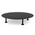 Grasshopper Coffee Table - Single Round Coffee Tables Knoll Black Black Glass 