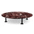 Grasshopper Coffee Table - Single Round Coffee Tables Knoll Black Rosso Rubino marble - Shiny finish 