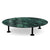 Grasshopper Coffee Table - Single Round Coffee Tables Knoll Black Verde Alpi marble - Shiny finish 