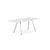 Grasshopper Dining Table - Rectangular Dining Tables Knoll 79" Wide Polished Chrome Carrara marble - Satin finish