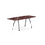 Grasshopper Dining Table - Rectangular Dining Tables Knoll 79" Wide Black Rosso Rubino marble - Shiny finish