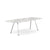 Grasshopper Dining Table - Rectangular Dining Tables Knoll 94-1/2" Wide Polished Chrome Arabescato marble - Satin finish