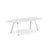 Grasshopper Dining Table - Rectangular Dining Tables Knoll 94-1/2" Wide Polished Chrome Carrara marble - Satin finish