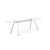 Grasshopper Dining Table - Rectangular Dining Tables Knoll 94-1/2" Wide Polished Chrome Clear Glass