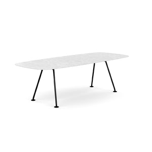 Grasshopper Dining Table - Rectangular Dining Tables Knoll 94-1/2" Wide Black Carrara marble - Satin finish