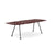 Grasshopper Dining Table - Rectangular Dining Tables Knoll 94-1/2" Wide Black Rosso Rubino marble - Satin finish