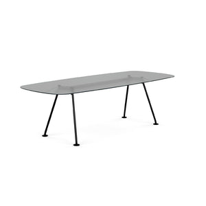 Grasshopper Dining Table - Rectangular Dining Tables Knoll 94-1/2" Wide Black Sanded Glass