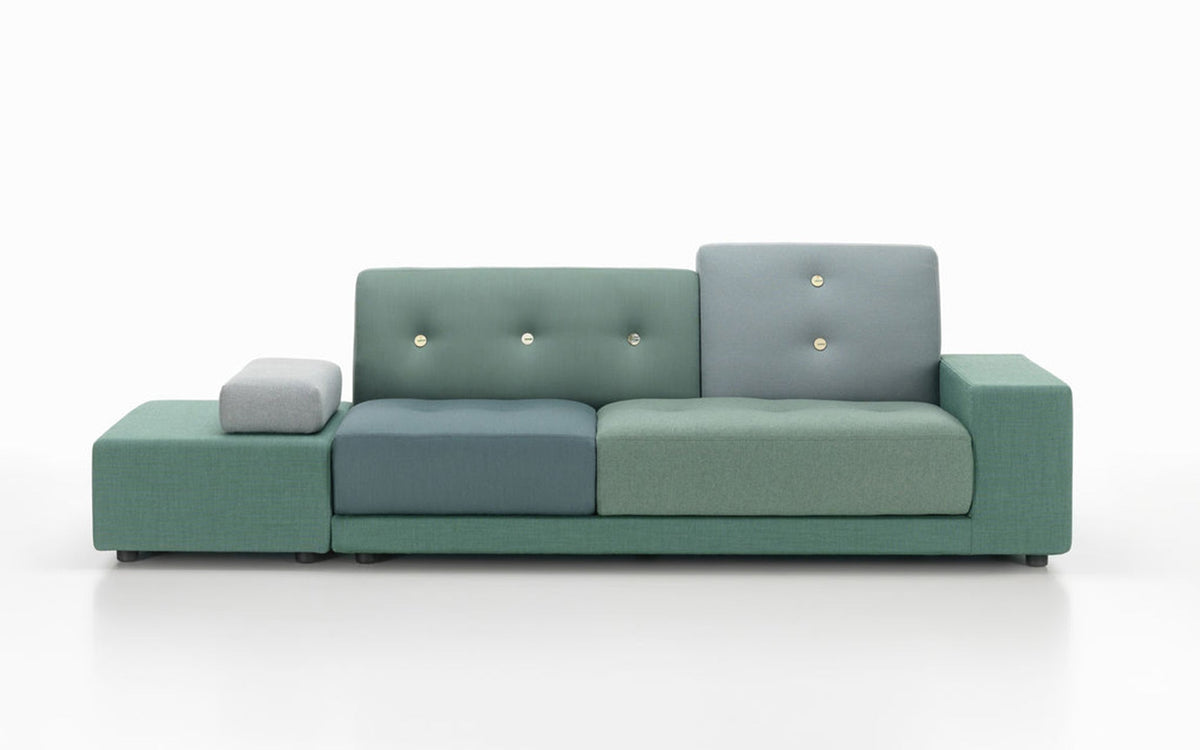Polder Sofa Sofa Vitra armrest right / sitting left green 