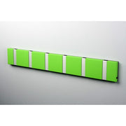 Knax Horizontal Colored Coat Hook Coat Hooks Loca 6 hooks Aluminum Green lime