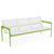 1966 Three Seat Lounge Chair With Arms Outdoors Knoll Lime Green Frame with White Mesh & Strap 