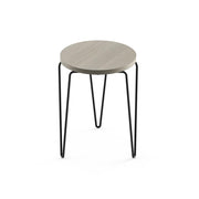Florence Knoll Hairpin Stacking Table table Knoll Grey Ash black powder-coat base 