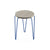 Florence Knoll Hairpin Stacking Table table Knoll Grey Ash blue powder-coat base 