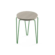 Florence Knoll Hairpin Stacking Table table Knoll Grey Ash Green powder-coat base 