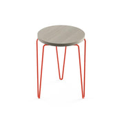 Florence Knoll Hairpin Stacking Table table Knoll Grey Ash red powder-coat base 