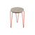 Florence Knoll Hairpin Stacking Table table Knoll Grey Ash red powder-coat base 