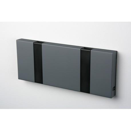 Knax Horizontal Colored Coat Hook Coat Hooks Loca 2 hooks Black Anthracite Grey