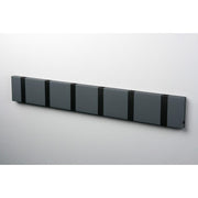 Knax Horizontal Colored Coat Hook Coat Hooks Loca 6 hooks Black Anthracite Grey