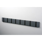 Knax Horizontal Colored Coat Hook Coat Hooks Loca 8 hooks Black Anthracite Grey