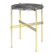 TS Side Table side table Gubi Grey Emperador Brass 