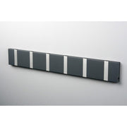 Knax Horizontal Colored Coat Hook Coat Hooks Loca 6 hooks Aluminum Anthracite Grey