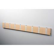 Knax Horizontal Wood Coat Hook Coat Hooks Loca oak soaped 8 hook Aluminum