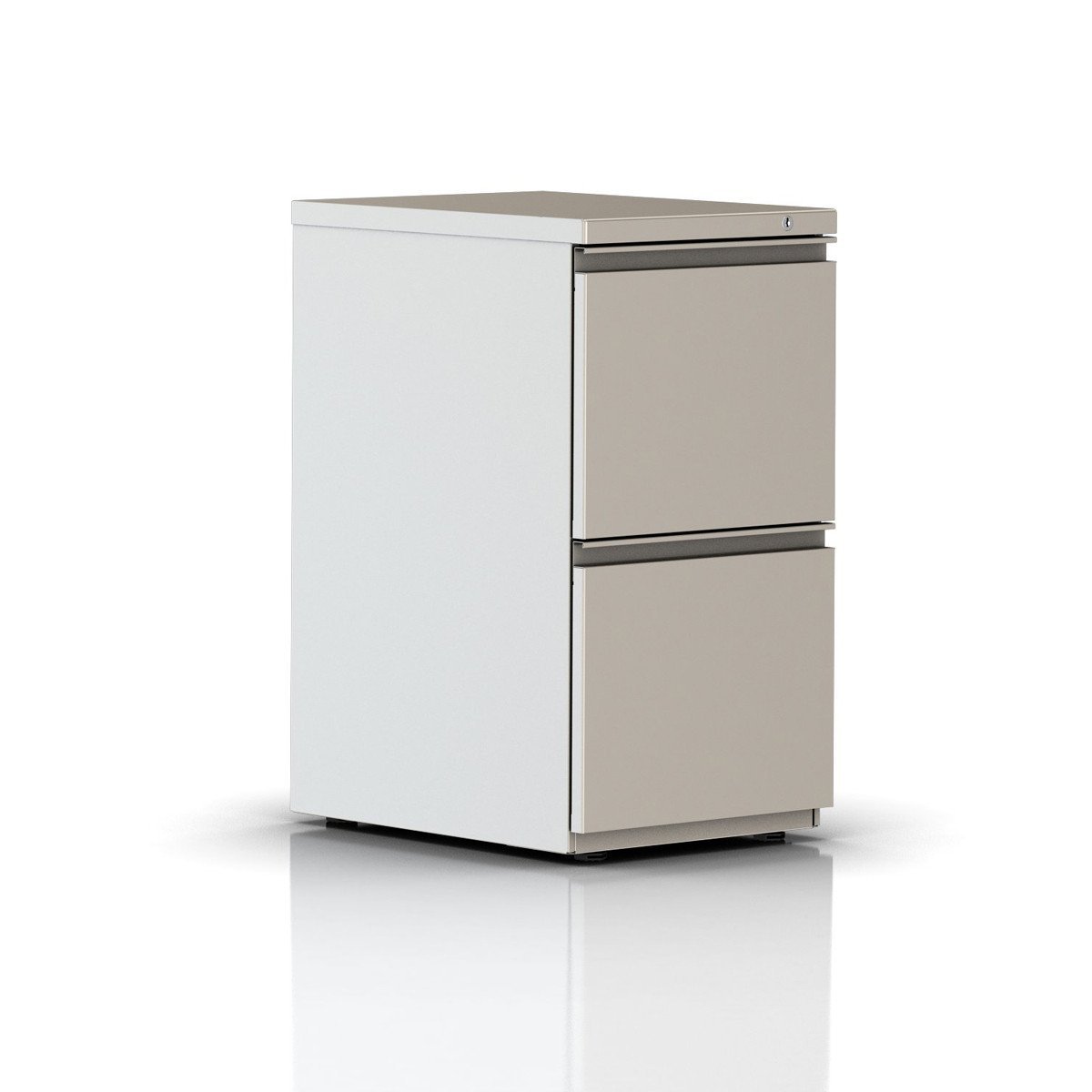 Tu W-Pull Freestanding Pedestal storage herman miller File/File Warm Grey Neutral Suface Finish Raised Height