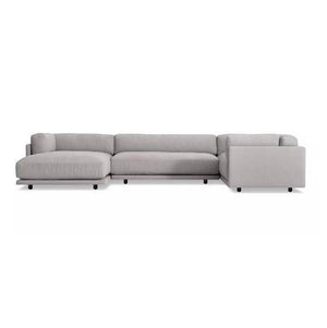 Sunday L Sectional Sofa With Chaise sofa BluDot Left Arm Agnew Grey 