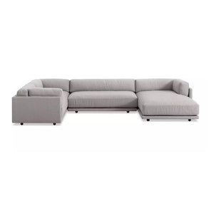 Sunday L Sectional Sofa With Chaise sofa BluDot Right Arm Agnew Grey 