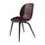 Beetle Dining Chair with Wood Base - Un-Upholstered Chairs Gubi Black Stained Beech Dark Pink Plastic glides