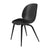 Beetle Dining Chair with Wood Base - Un-Upholstered Chairs Gubi Black Stained Beech Black Plastic glides