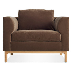 Guide Lounge Chair lounge chairs BluDot Moss Velvet Walnut 