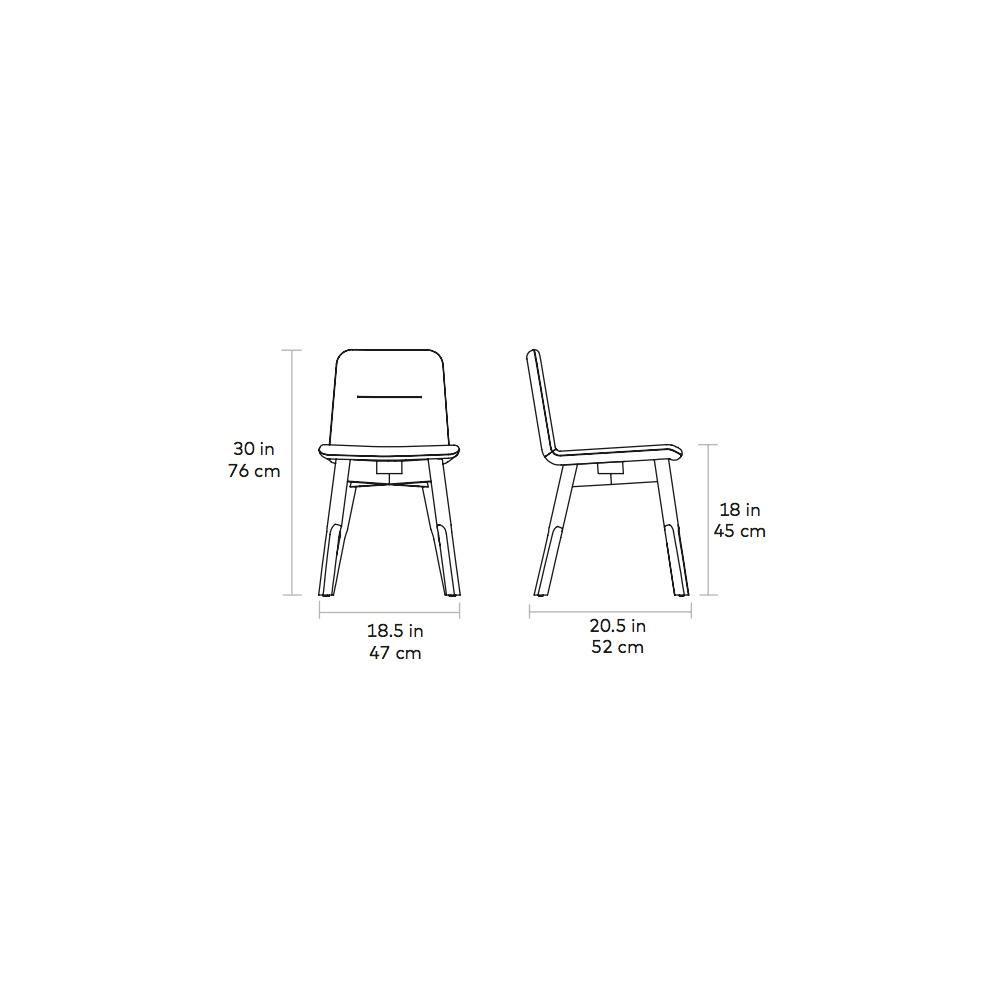 Bracket Dining Chair Chairs Gus Modern 