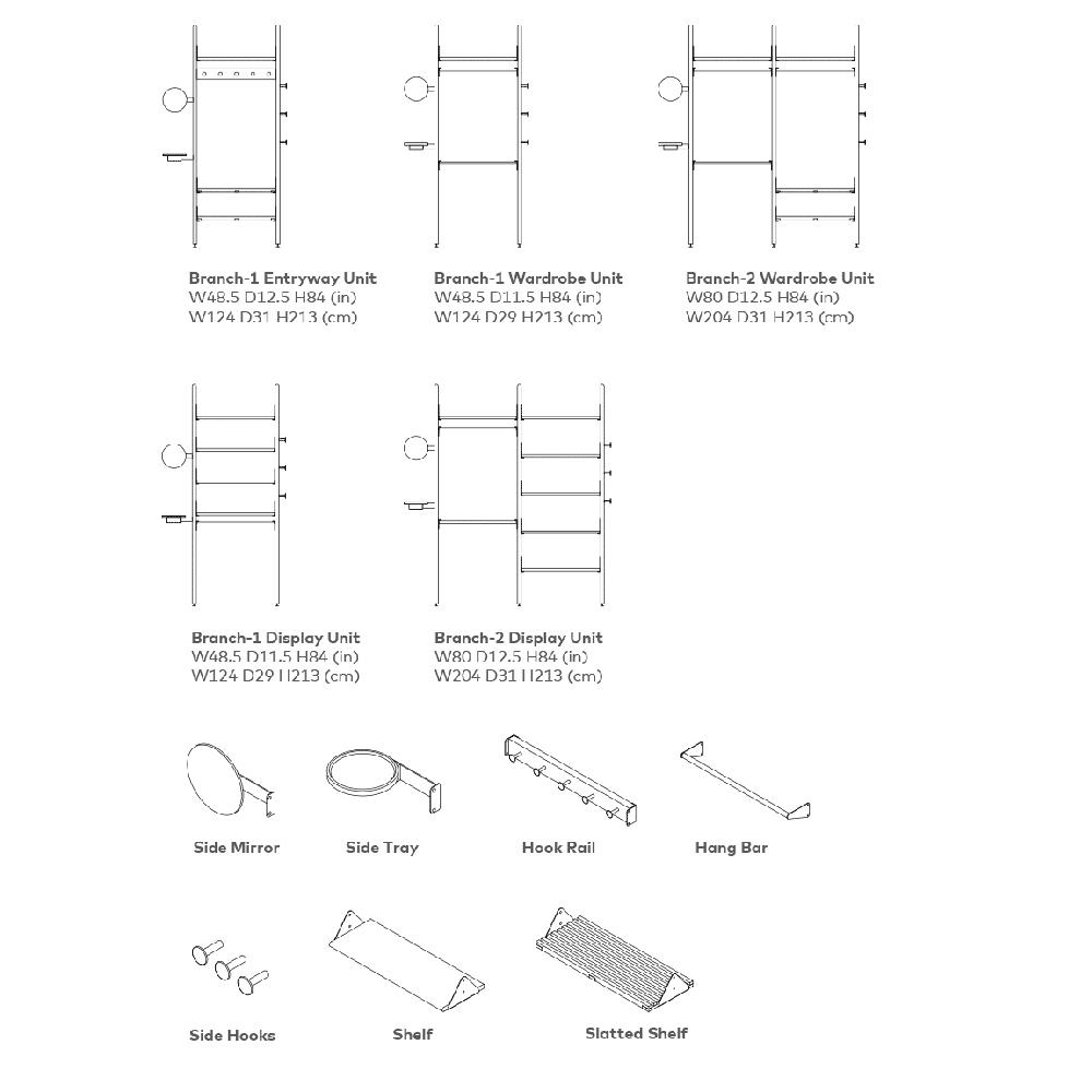 Branch-1 Display Unit Shelves Gus Modern 