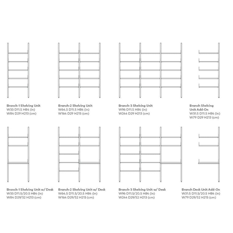 Branch-3 Shelving Unit Shelves Gus Modern 