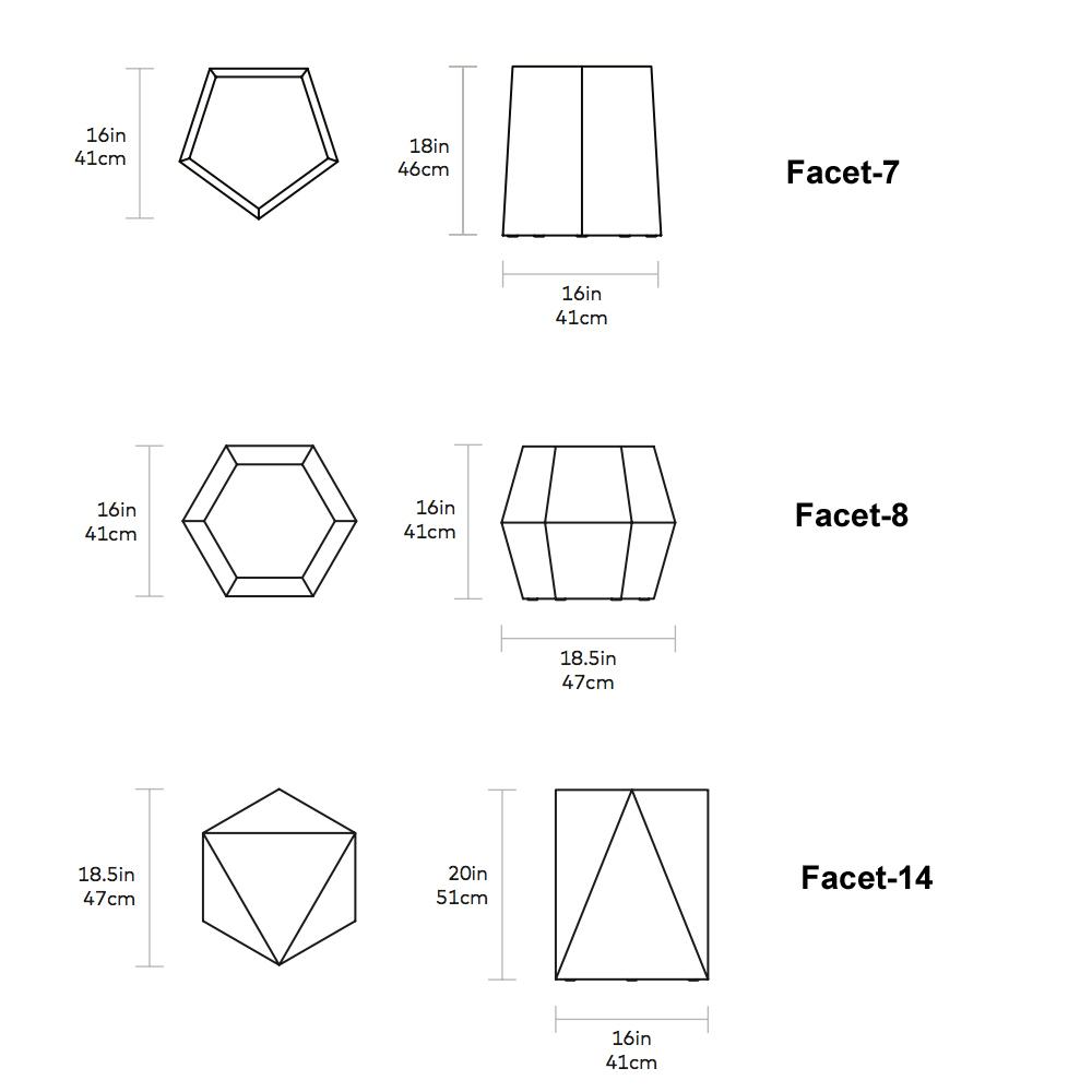 Facet Table table Gus Modern 