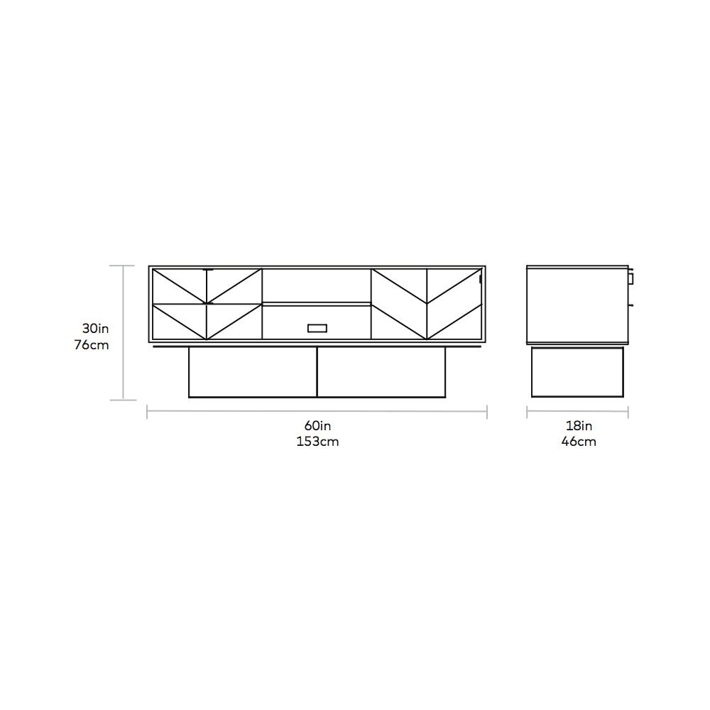 Myles Media Stand storage Gus Modern 