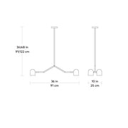Tandem 4-Head Pendant Lamp Pendant Lights Gus Modern 