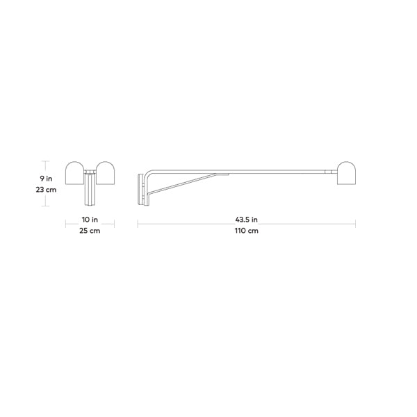 Tandem Swing Arm Lamp Wall Lights Gus Modern 