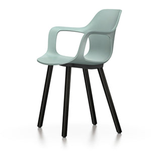Hal Armchair Wood Side/Dining Vitra Ice Grey Dark oak with protective varnish glides for carpet