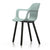 Hal Armchair Wood Side/Dining Vitra Ice Grey Dark oak with protective varnish glides for carpet