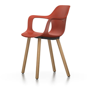 Hal Armchair Wood Side/Dining Vitra Brick Natural oak with protective varnish glides for carpet
