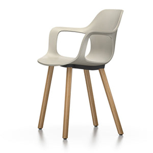 Hal Armchair Wood Side/Dining Vitra Warm Grey Natural oak with protective varnish glides for carpet