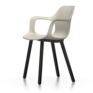 Hal Armchair Wood Side/Dining Vitra Warm Grey Dark oak with protective varnish glides for carpet