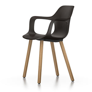 Hal Armchair Wood Side/Dining Vitra Chocolate Natural oak with protective varnish glides for carpet