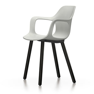 Hal Armchair Wood Side/Dining Vitra White Dark oak with protective varnish glides for carpet