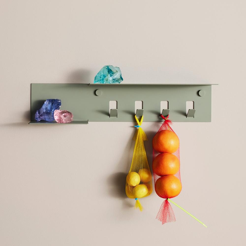 Hall Pass Wall Shelf with Hooks Coat Hooks BluDot 