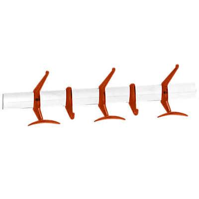 Kartell Hanger Wall-Mount Coat Hooks Kartell Short Transparent Orange Red 