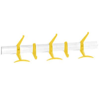 Kartell Hanger Wall-Mount Coat Hooks Kartell Short Transparent Citron Yellow 